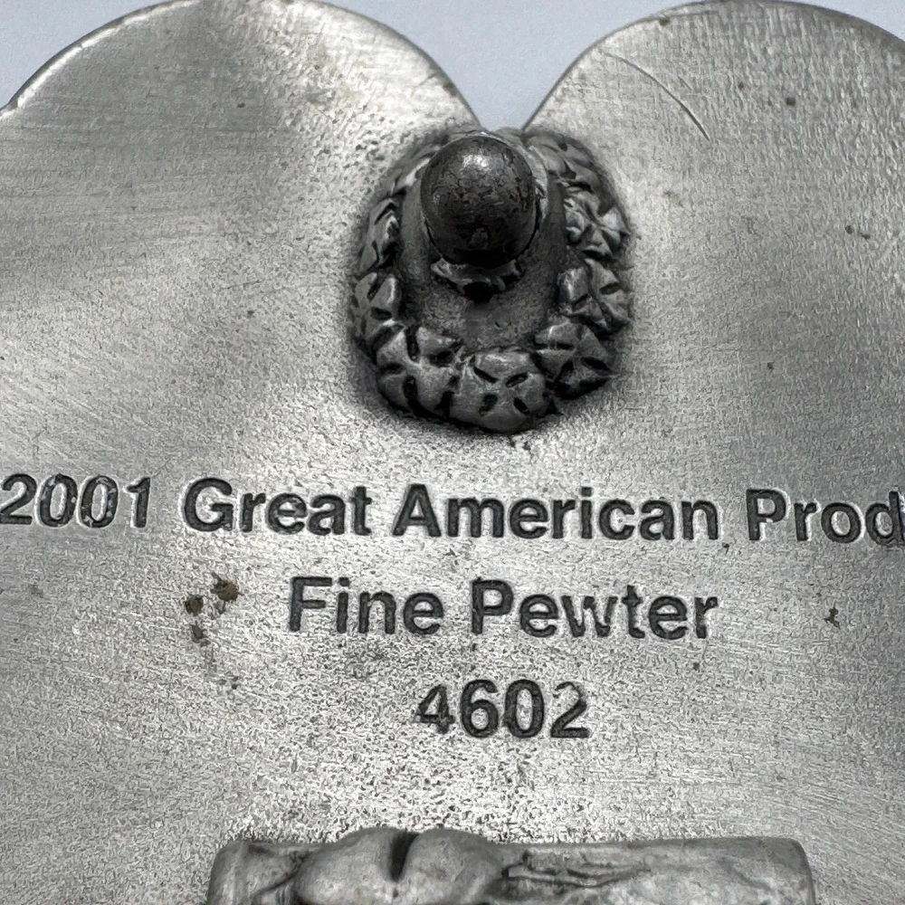 Great American Products 2001 Green Four Leaf Clover Fine Pewter Belt Buckle 4602